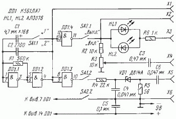 Принципиальная схема универсального пробника