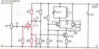 Схема передатчика на СВ диапазон