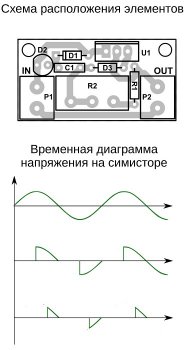 расположение деталей на печатной плате