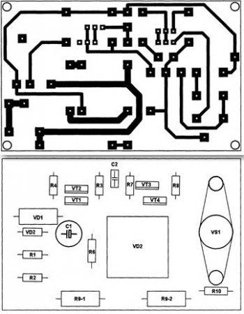 Печатная плата регулятора мощности