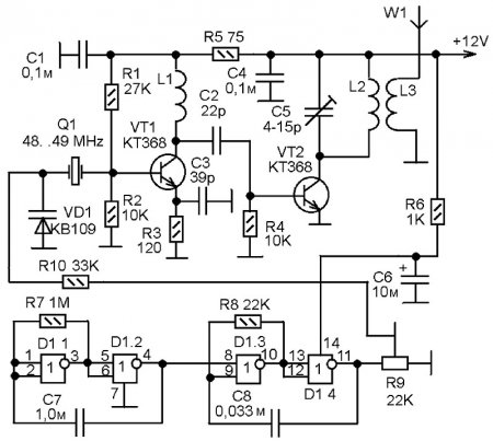 Схема-Радиомаяк на 144-147 Мгц