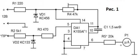 Схема автомобильного тахометра