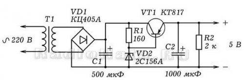 Стабилизированный источник питания на 5 В